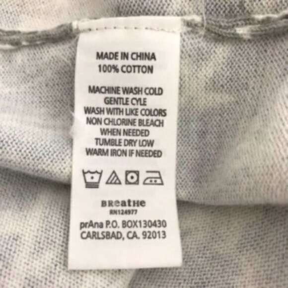 Prana floral cardigan sweater button down gray size small - Picture 7 of 7